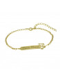 Pulseira Feminina Nome Anna Clara Banhada Ouro 18K -1080089