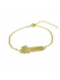 Pulseira Feminina Nome Gabriel Banhada Ouro 18K -1080099