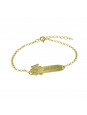 Pulseira Feminina Nome Michael Banhada Ouro 18K -1080104