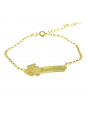 Pulseira Feminina Nome Bernardo Banhada Ouro 18K -1080106