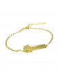 Pulseira Feminina Nome Catarina Banhada Ouro 18K -1080108