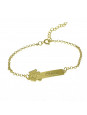 Pulseira Feminina Nome Clara Banhada Ouro 18K -1080109