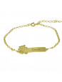 Pulseira Feminina Nome Enzo Banhada Ouro 18K -1080113