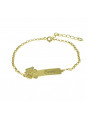 Pulseira Feminina Nome Luan Banhada Ouro 18K -1080124