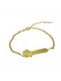 Pulseira Feminina Nome Manuela Banhada Ouro 18K -1080126