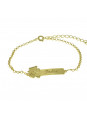 Pulseira Feminina Nome Pedro Banhada Ouro 18K -1080130