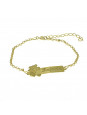 Pulseira Feminina Nome Rafaela Banhada Ouro 18K -1080132