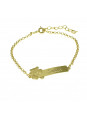 Pulseira Feminina Nome Sarah Banhada Ouro 18K -1080134