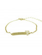 Pulseira Feminina Nome Ana Beatriz Banhada Ouro 18k - 1080136