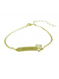 Pulseira Feminina Nome Bianca Banhada Ouro 18k - 1080148