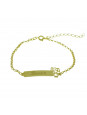 Pulseira Feminina Nome Bruna Banhada Ouro 18k - 1080153