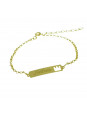 Pulseira Feminina Nome Nathan Banhada Ouro 18K - 1080171