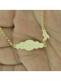 Pulseira Feminina Nome Cauã Banhada Ouro 18K - 1080175