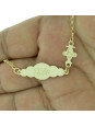 Pulseira Feminina Nome Théo Banhada Ouro 18K - 1080176