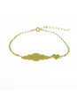 Pulseira Feminina Nome Manuela Banhada Ouro 18K - 1080186