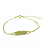 Pulseira Feminina Nome Manuela Banhada Ouro 18K - 1080198