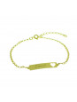 Pulseira Feminina Nome Sarah Banhada Ouro 18K - 1080230