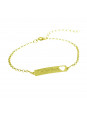 Pulseira Feminina Nome Valentina Banhada Ouro 18K - 1080235