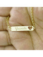 Pulseira Feminina Nome Yasmin Banhada Ouro 18K - 1080237