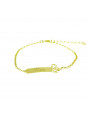 Pulseira Feminina Nome Alan Banhada Ouro 18K - 1080238