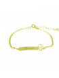 Pulseira Feminina Nome Breno Banhada Ouro 18K - 1080241