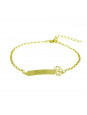 Pulseira Feminina Nome Davi Banhada Ouro 18K - 1080243