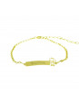 Pulseira Feminina Nome Gustavo Banhada Ouro 18K - 1080247