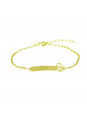 Pulseira Feminina Nome Luis Banhada Ouro 18K - 1080256