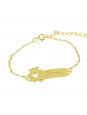 Pulseira Infantil Nome Karen Banhada Ouro 18K - 1080258