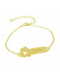 Pulseira Infantil Nome Cecilia Banhada Ouro 18K - 1080262