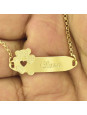 Pulseira Infantil Nome Clara Banhada Ouro 18K - 1080272