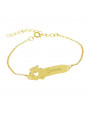 Pulseira Infantil Nome Laura Banhada Ouro 18K - 1080276