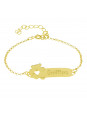 Pulseira Infantil Nome Emillyn Banhada Ouro 18K - 1080289
