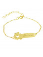 Pulseira Infantil Nome Bianca Banhada Ouro 18K - 1080293