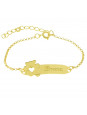 Pulseira Infantil Nome Bruna Banhada Ouro 18K - 1080294