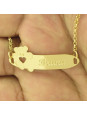 Pulseira Infantil Nome Bruna Banhada Ouro 18K - 1080294