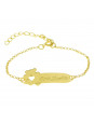 Pulseira Infantil Nome Ana Marta Banhada Ouro 18K - 1080295