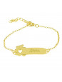 Pulseira Infantil Nome Lívia Banhada Ouro 18K - 1080297