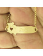 Pulseira Infantil Nome Lívia Banhada Ouro 18K - 1080297