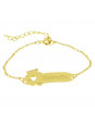 Pulseira Infantil Nome Antonella Banhada Ouro 18K - 1080300