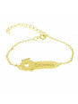 Pulseira Infantil Nome Catarina Banhada Ouro 18K - 1080305