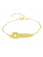 Pulseira Infantil Nome Ana Clara Banhada Ouro 18K - 1080307