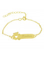 Pulseira Infantil Nome Karina Banhada Ouro 18K - 1080308