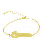 Pulseira Infantil Nome Manuela Banhada Ouro 18K - 1080310