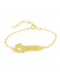 Pulseira Infantil Nome Isabely Banhada Ouro 18K - 1080312