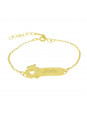 Pulseira Infantil Nome Malu Banhada Ouro 18K - 1080320