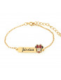 Pulseira Infantil 5 Modelos Resinadas Banhada Ouro 18 Kilates - 1090221