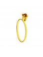 KIT 3 Anéis Solitário Horus Import Banhado Ouro Amarelo 18K - KIT16398