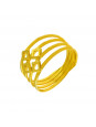 Anel Losangos Horus Import Quatro Fios Banhado Ouro Amarelo 18 k - 1010031