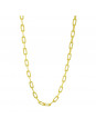 Corrente Gomo Modelo Cartier 45 cm Banhada Em Ouro Amarelo 18 k - 1050005